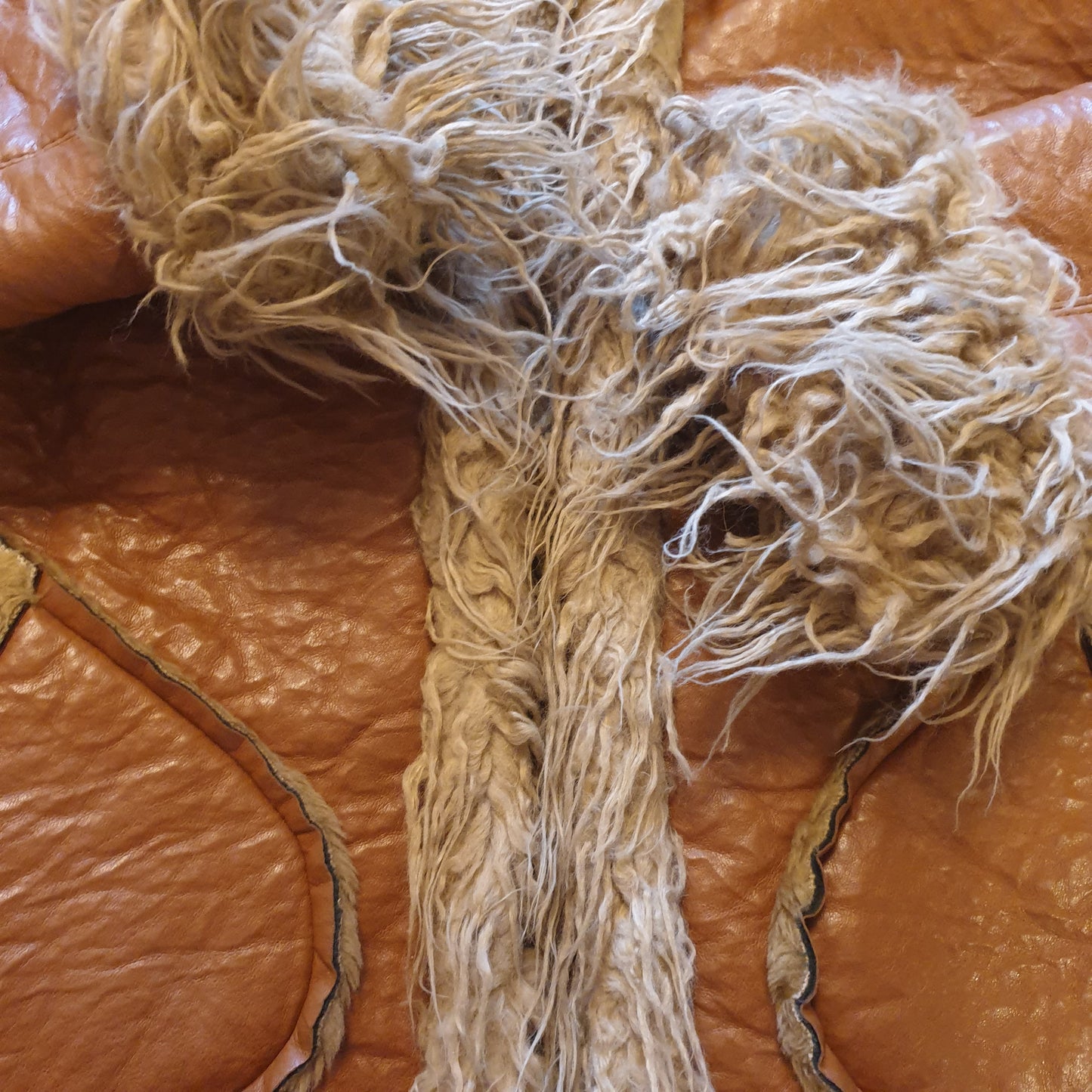 70's Style Faux Leather Jacket women M