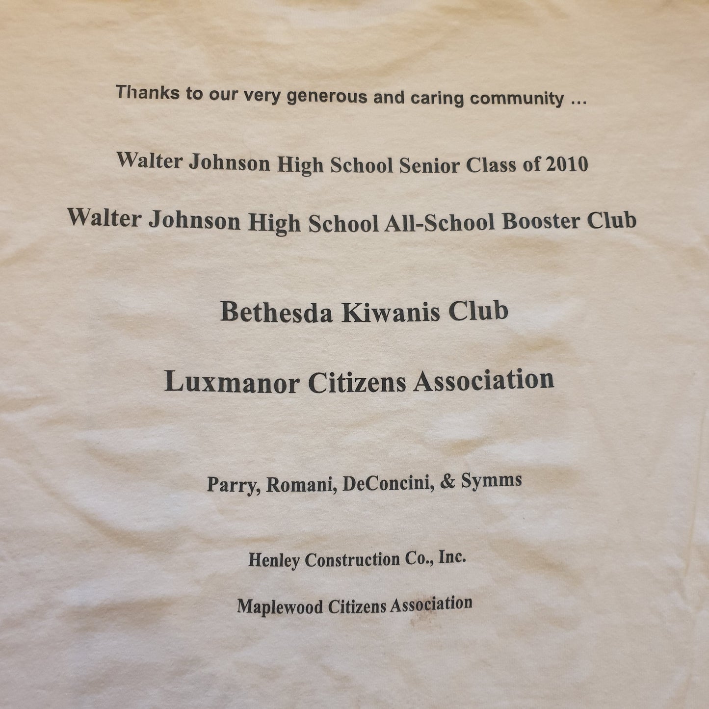 2010 High School T-Shirt M
