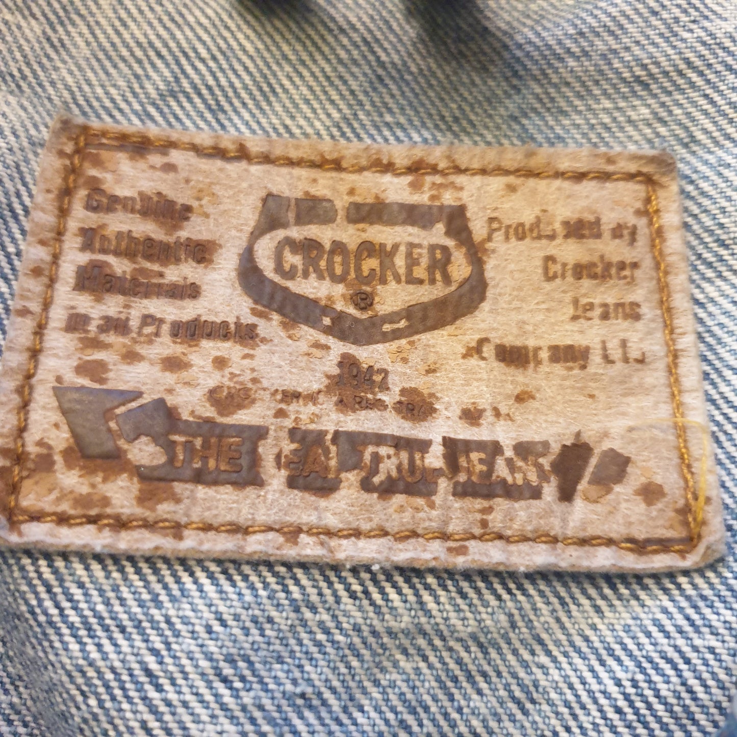 Vintage CROCKER Denim Jacket XL