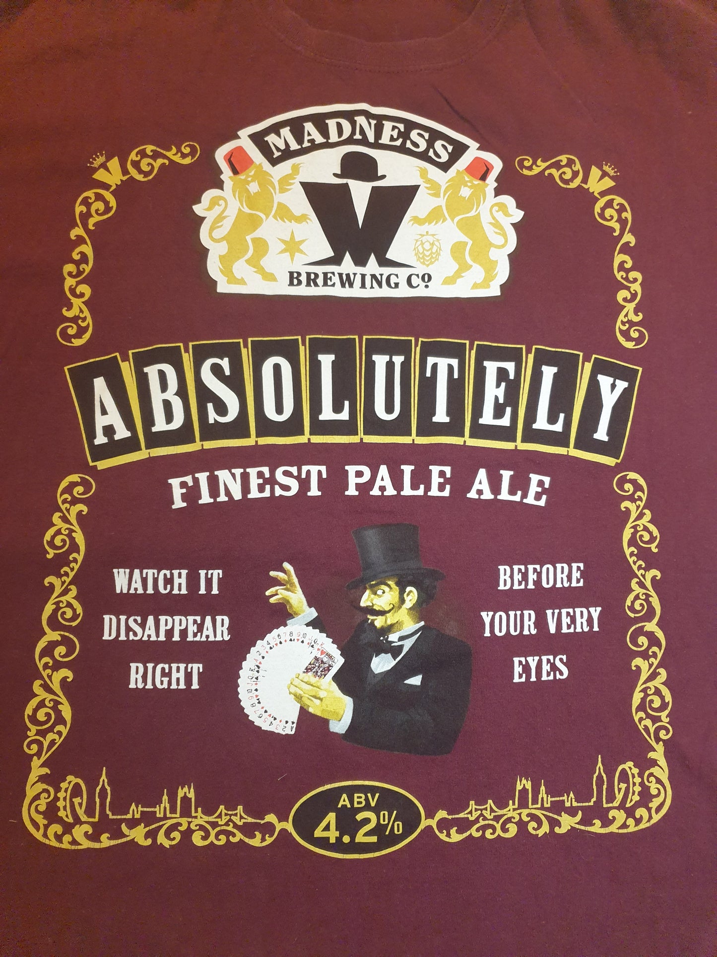 Madness Brewing Co Ale T-Shirt L