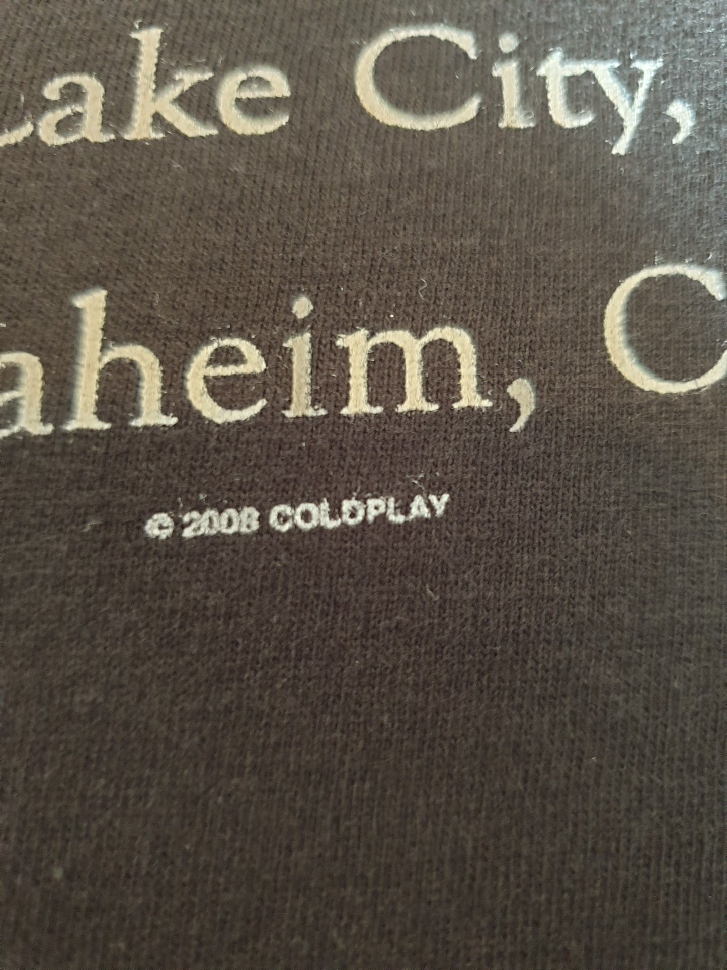 2008 Tour Coldplay T-Shirt L