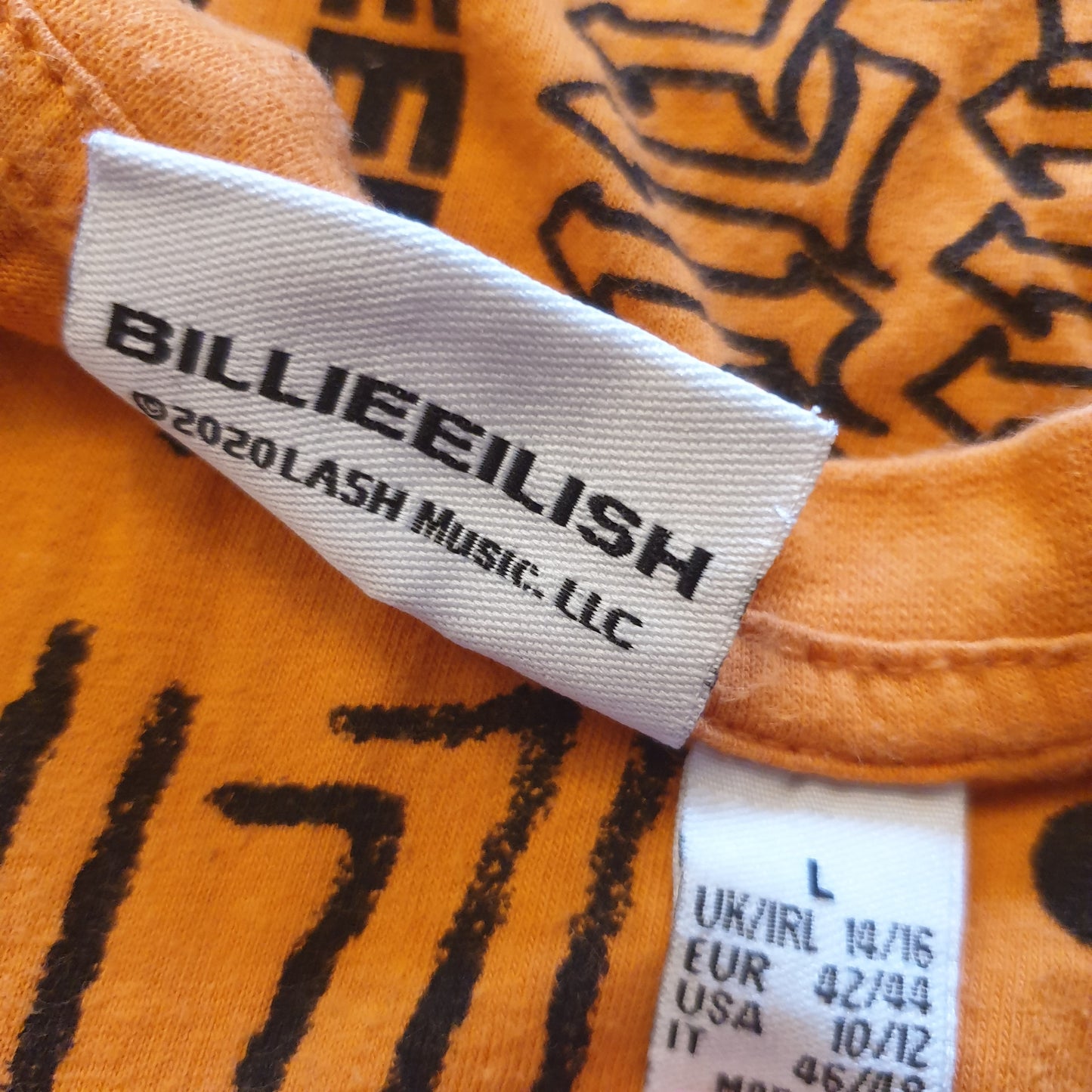Billie Eilish Official T-Shirt L