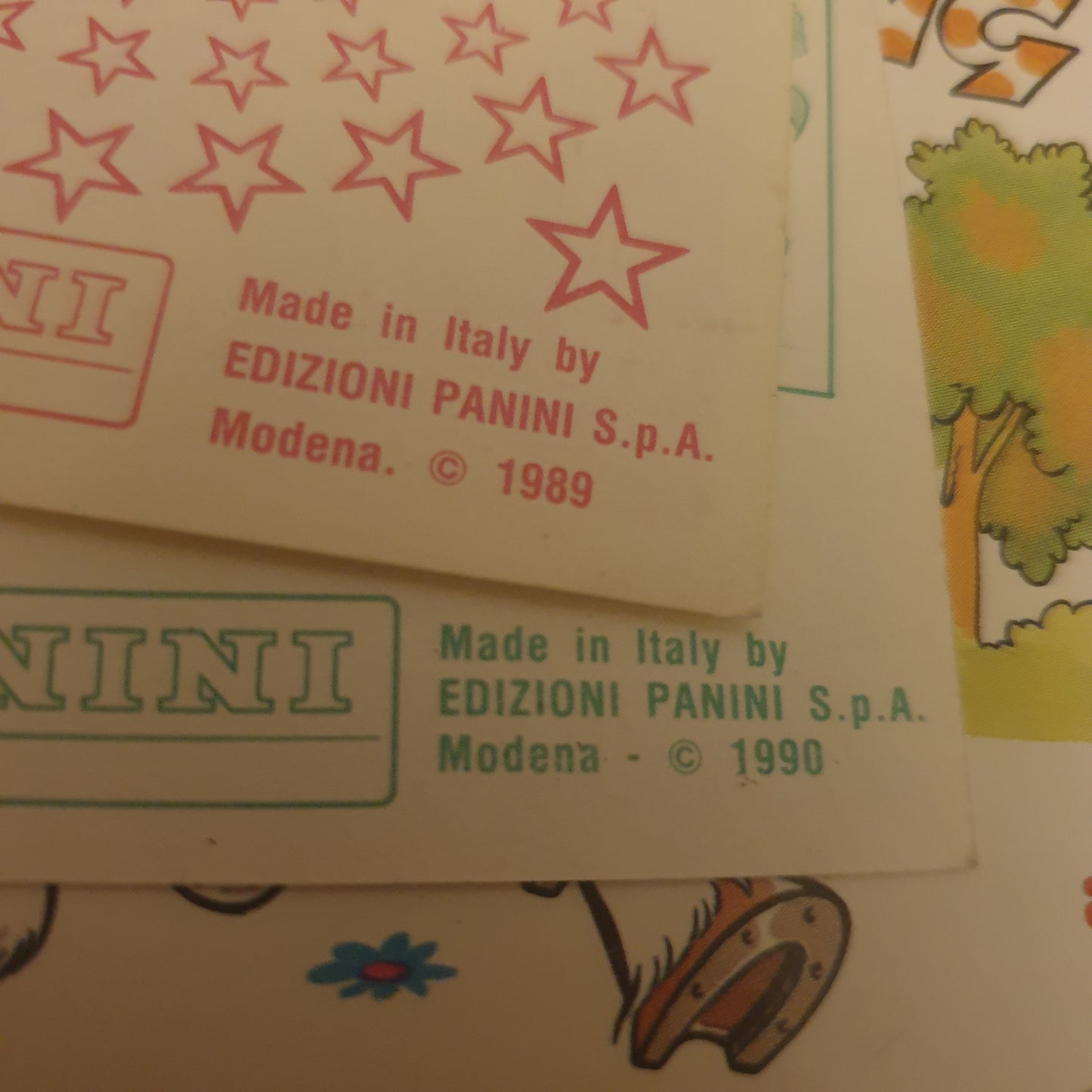 1989/1990 Stickers PANINI 15 pieces set