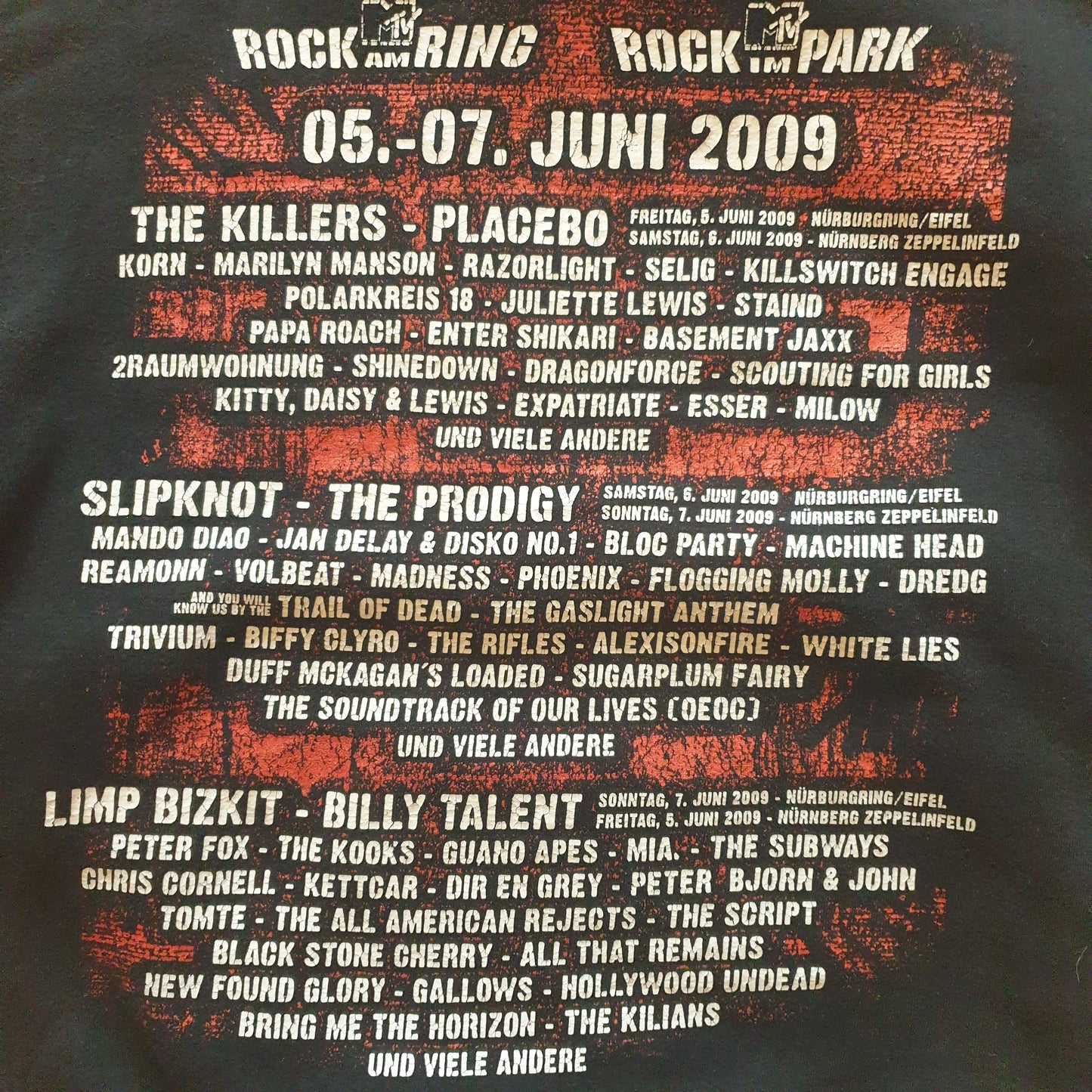 2009 ROCK am RING Fest Hoodie S