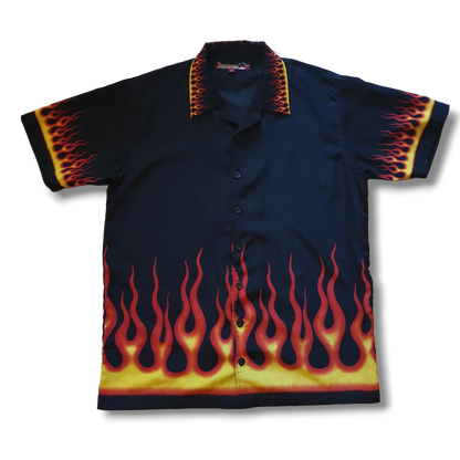 90's Dnon Fire Shirt L