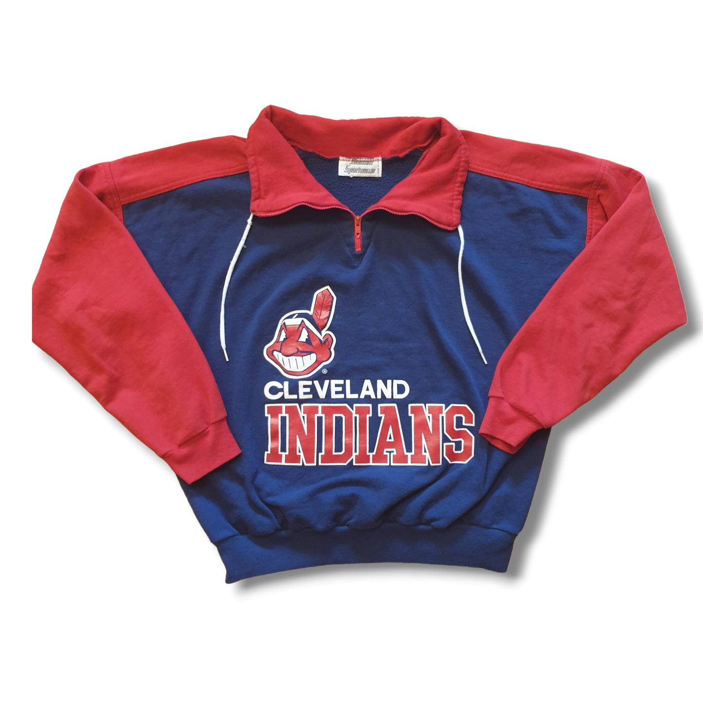 90's Cleveland INDIANS Zip Sweatshirt S-M