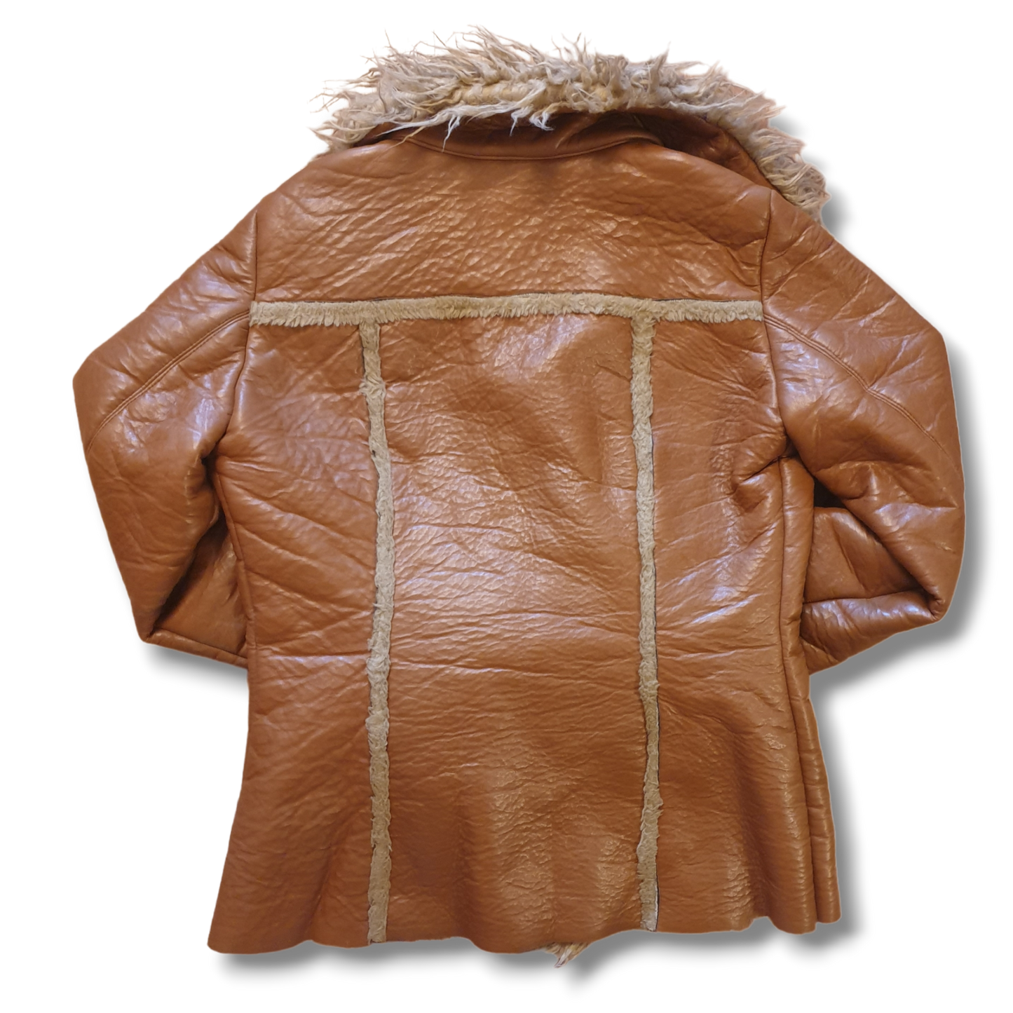 70's Style Faux Leather Jacket women M