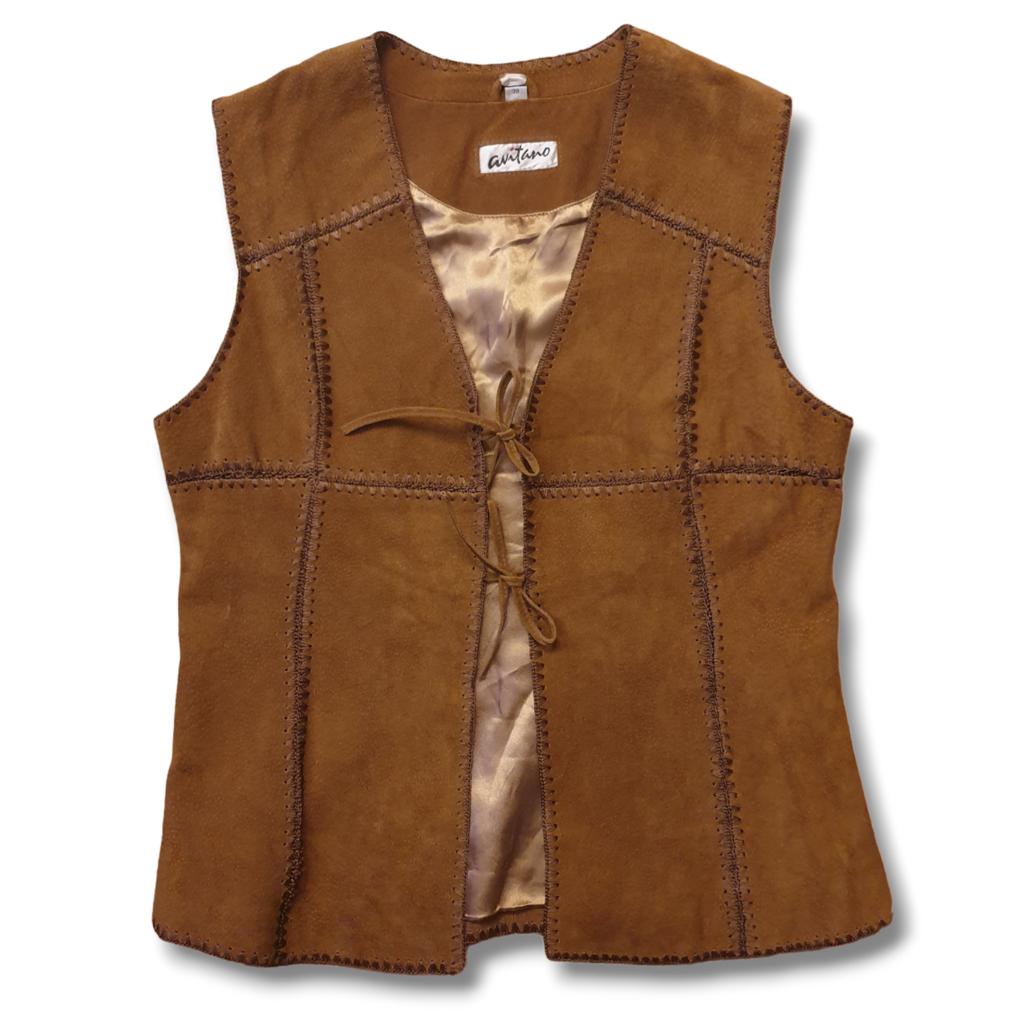 90's Avitano Leather Vest M