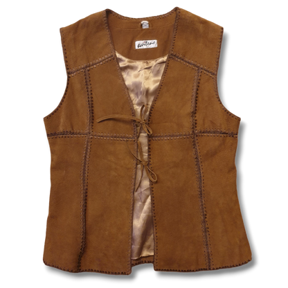 90's Avitano Leather Vest M