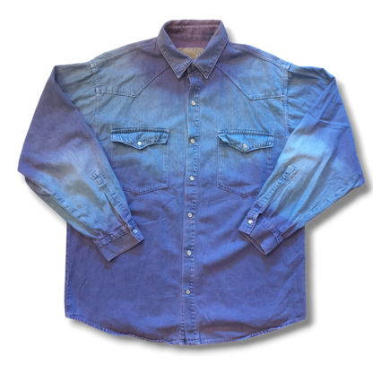 Vintage Purple Denim Shirt L