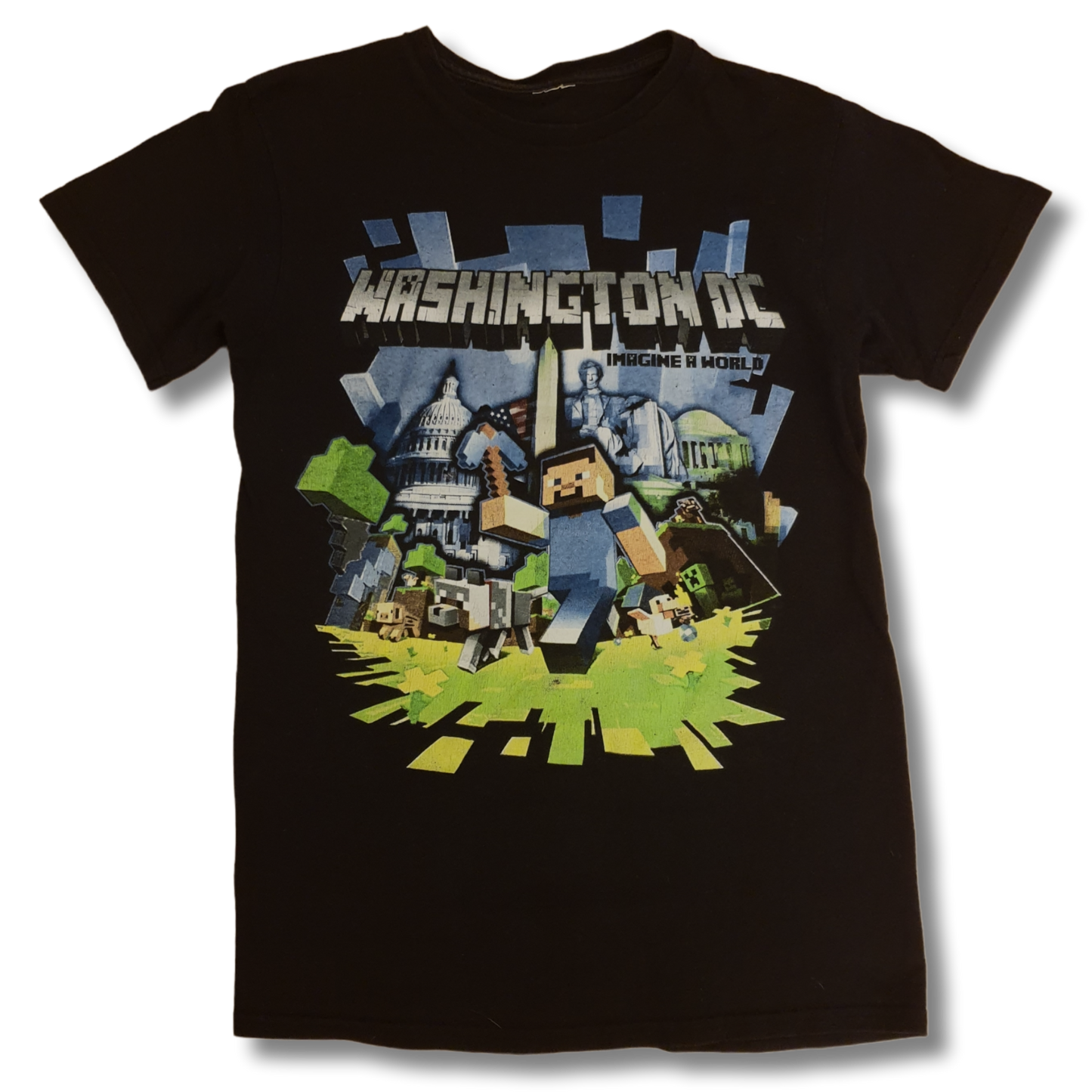 Old-School Washington D.C. Minecraft T-Shirt S