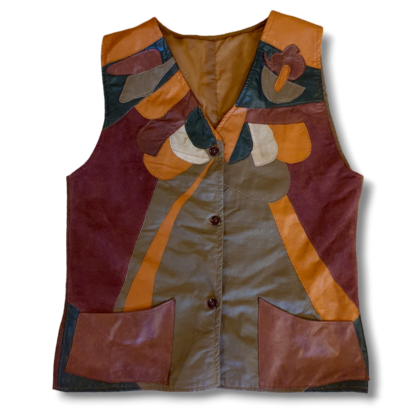 70's Handmade Hippie Vest M-L
