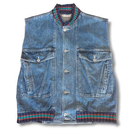 80's Denim Vest L