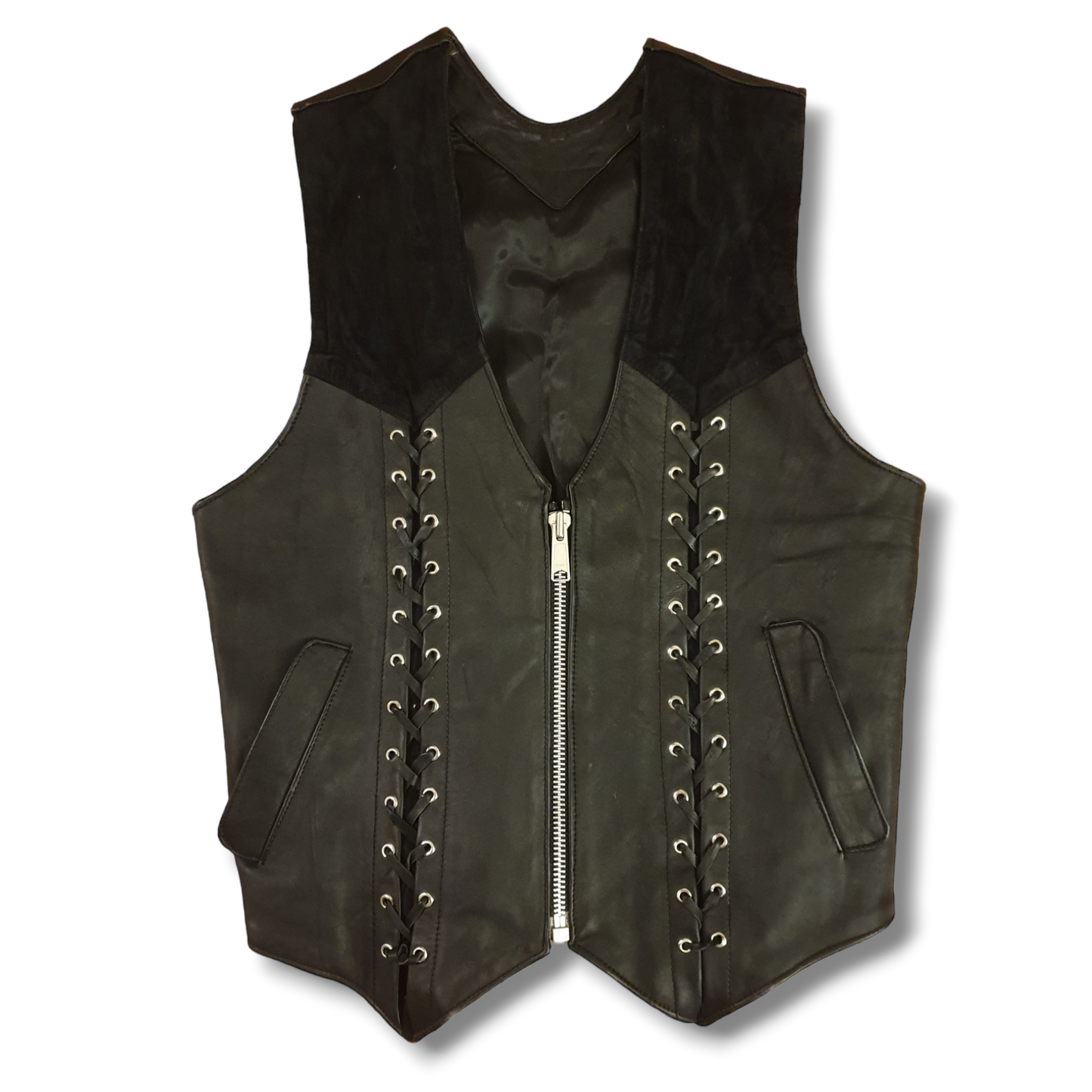 Hand-Painted Biker Vest M-L